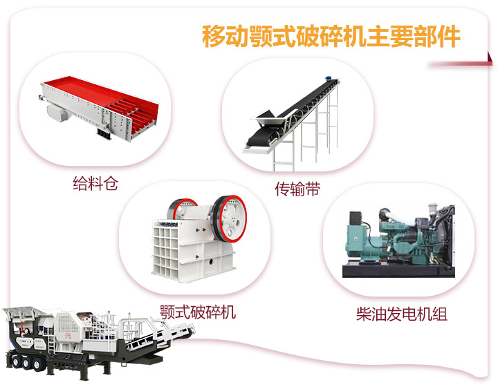 小型移動(dòng)顎式破碎車一體式生產(chǎn)，占地面積小